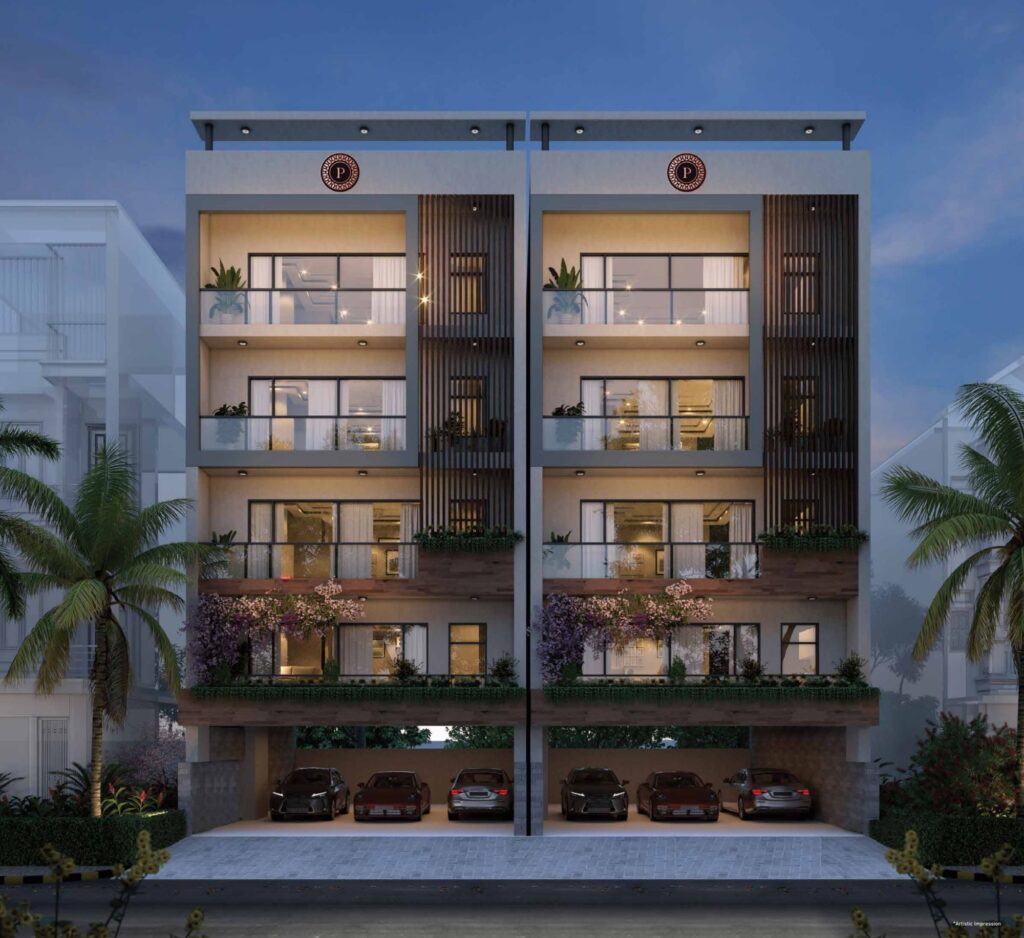Premier Floors — Evening Elevation