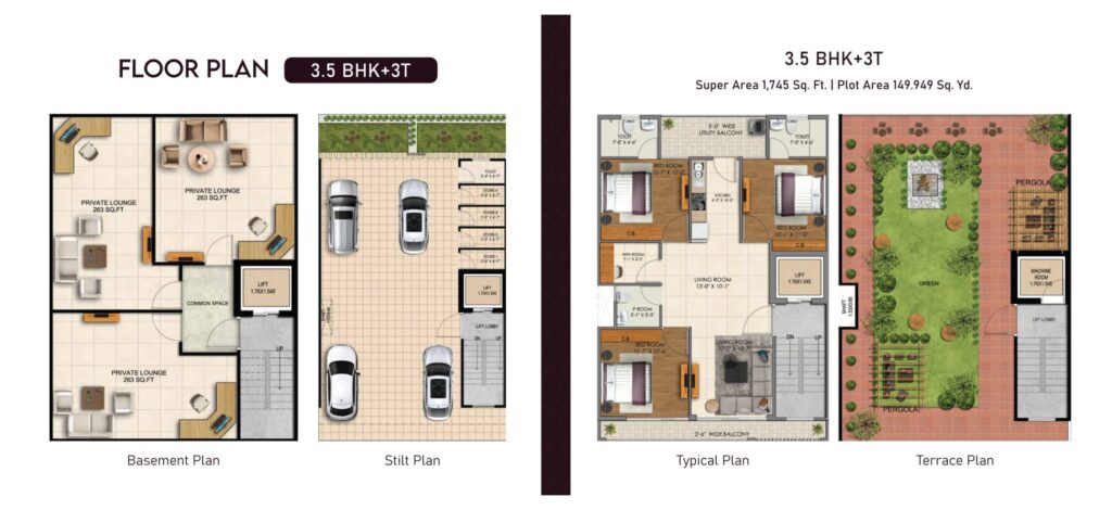 Premier Floors — Floor Plan — 3.5 BHK + 3T